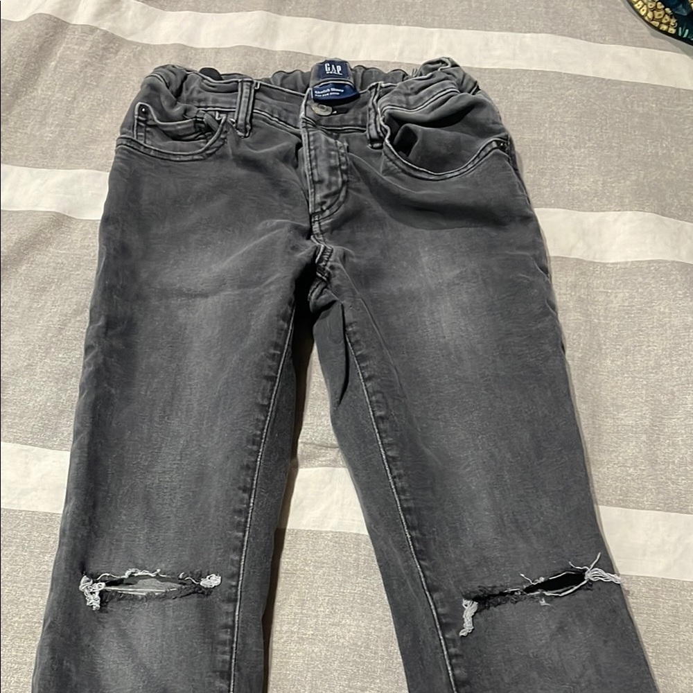 GAP Kids Gray Distressed Jeans
